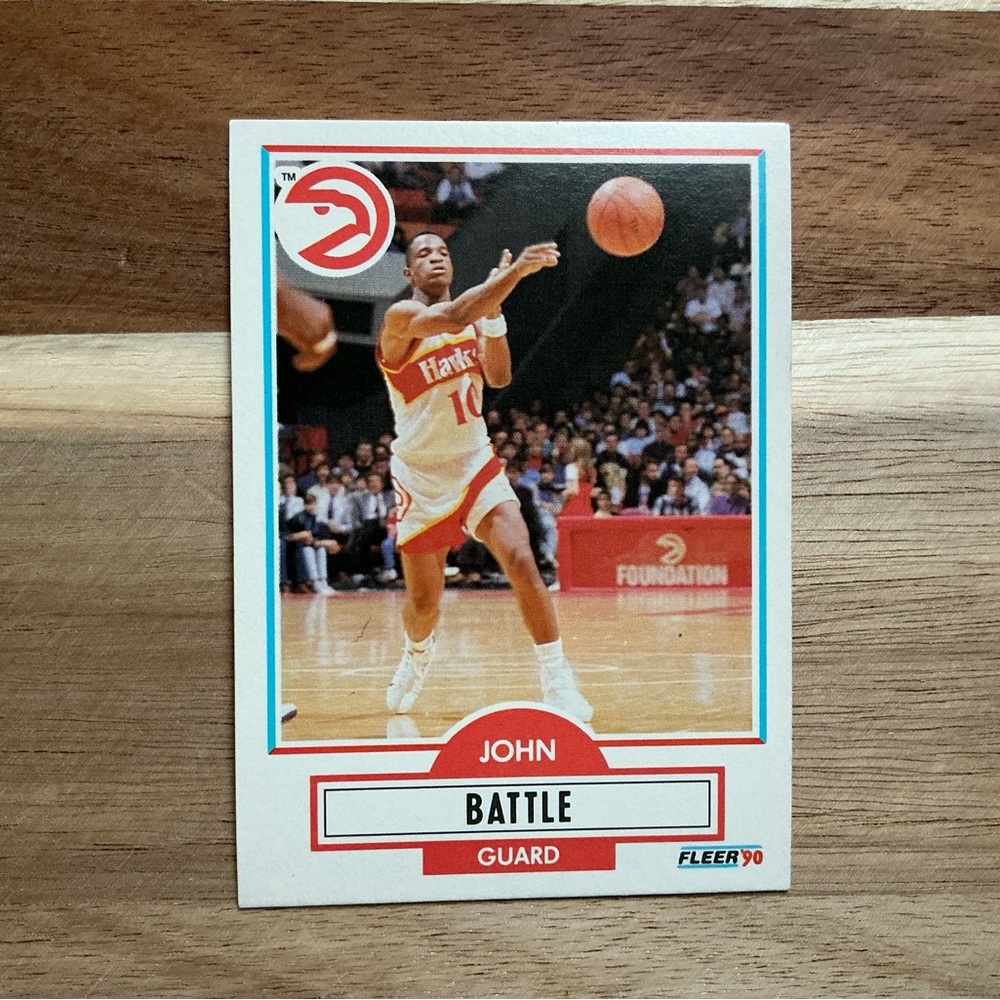 John Battle Fleer 90 NBA Basketball Trading Card